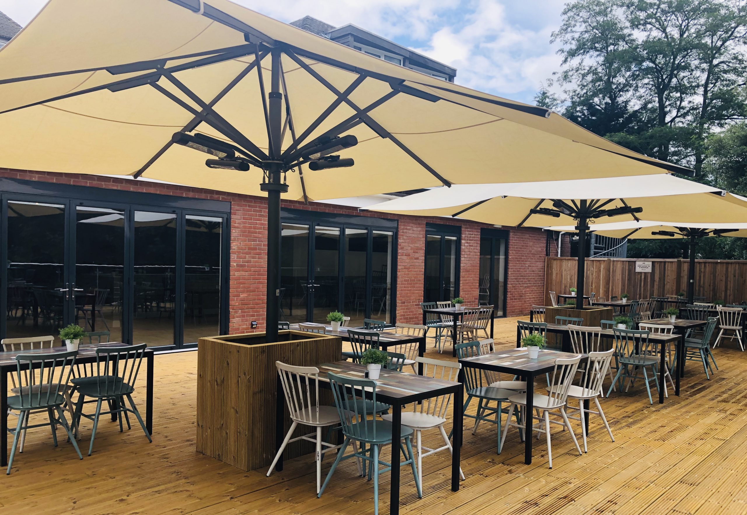 The Oak Bar Terrace Our outside terrace is spacious with heated umbrellas